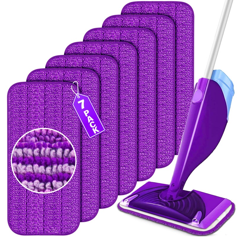 FORSPEEDER Reusable Mop Pads for Swiffer WetJet, Wet Pads Refills for 12'' Spray Mop, Microfiber Refill Machine Washable Up to 100+ Floor Cleaning for All Kinds of Floor Types, 7 Pack - Image 1